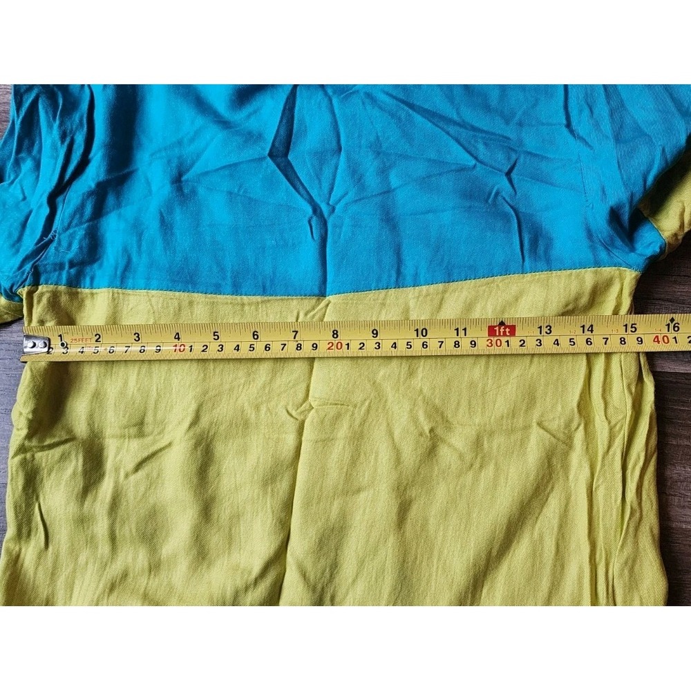 ANTHROPOLOGIE MAEVE 100% RAYON DRESS WOMENS SIZE 2 COLORBLOCK 3/4 SLEEVE - Picture 5 of 10